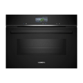 Siemens iQ700 Built-in compact oven with microwave function 60 x 45 cm Black CM736G1B1