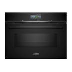 Siemens iQ700 Built-in compact oven with microwave function 60 x 45 cm Black CM736G1B1