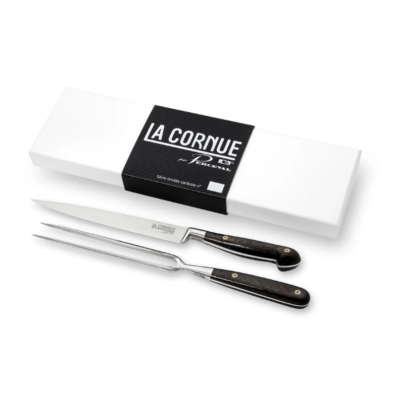 La Cornue Carving set in carbon