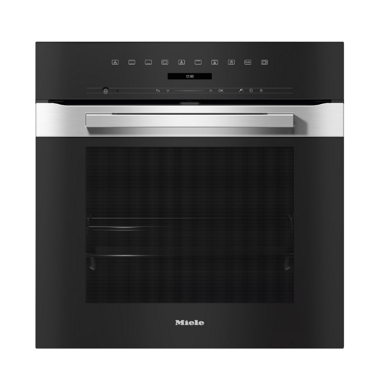 Miele H7262BP EDST Campaign Model Single Oven in CleanSteel – front view