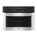 Miele H7140BM Combination Microwave Oven in CleanSteel – front view