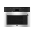Miele DGM7340 Steam Microwave Oven in CleanSteel – front view