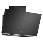 Siemens iQ700 Wall-mounted cooker hood 90 cm clear glass black printed, Black LC91KLT60B