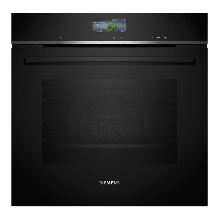 Siemens iQ700 Built-in oven with steam function 60 x 60 cm Black HS736G1B1B