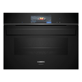 Siemens iQ700 Built-in compact oven with steam function 60 x 45 cm Black CS958GDD1