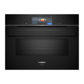 Siemens iQ700 Built-in compact oven with microwave function 60 x 45 cm Black CM978GNB1B