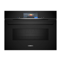 Siemens iQ700 Built-in compact oven with microwave function 60 x 45 cm Black CM778GNB1B