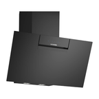 Siemens iQ300 Wall-mounted cooker hood 80 cm clear glass black printed, Black LC87KFN60B