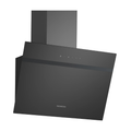 Siemens iQ100 Wall-mounted cooker hood 60 cm clear glass black printed, Black LC65KDK60B