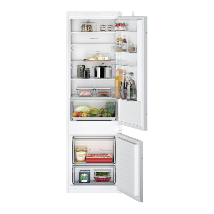 Siemens iQ100 Built-in fridge-freezer with freezer at bottom 177.2 x 54.1 cm sliding hinge KI87VNSE0G