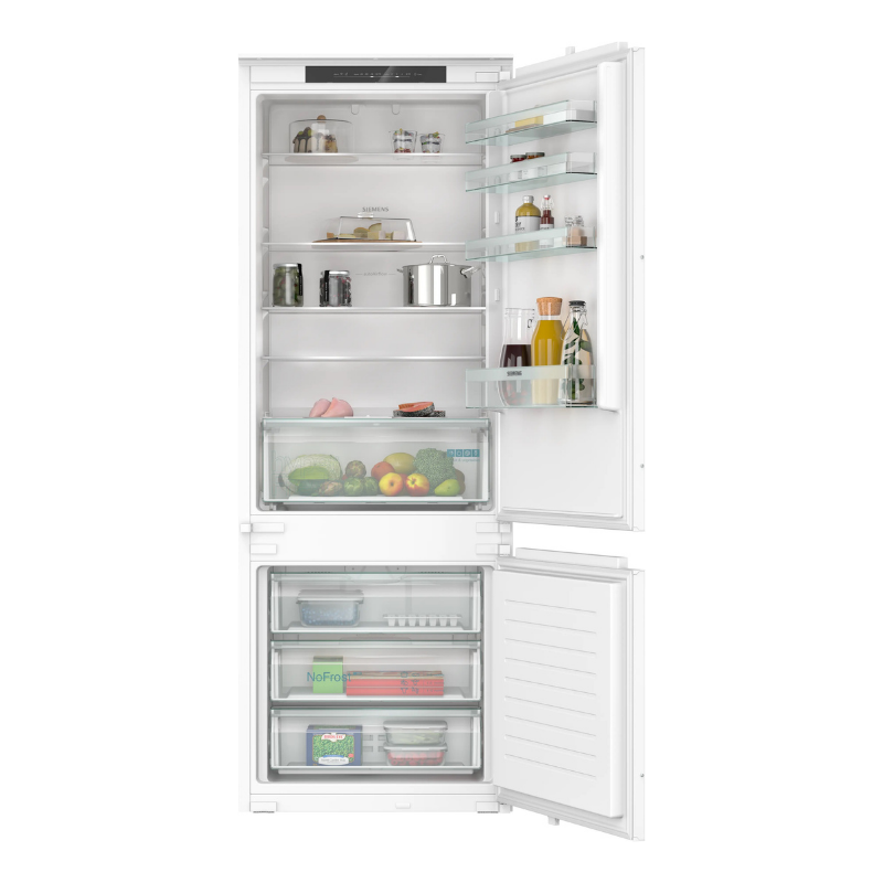 Siemens iQ100 Built-in fridge-freezer with freezer at bottom 193.5 x 69.1 cm sliding hinge KB96NNSE0