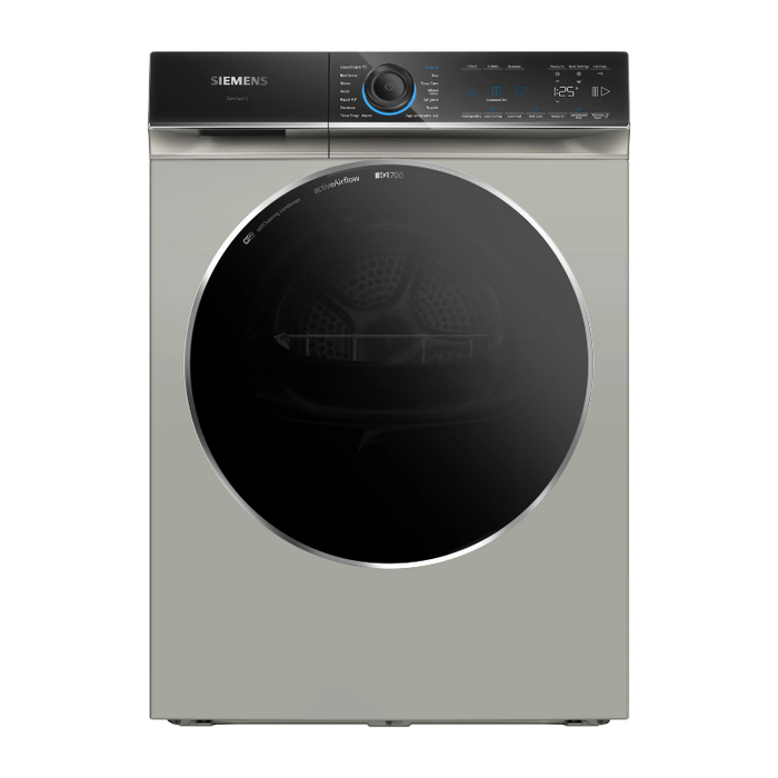 Siemens iQ700 Heat pump tumble dryer 9 kg Silver inox WR47B2CSGB