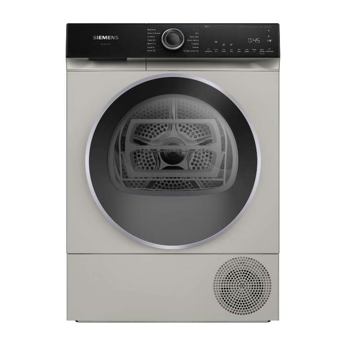 Siemens iQ500 Heat pump tumble dryer 9 kg Silver inox WQ46H2DXGB