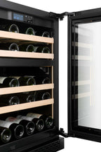 CELLA W39D-BLACK 39 bottle freestanding wine fridge – Black glass