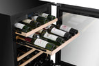 CELLA W39D-BLACK 39 bottle freestanding wine fridge – Black glass