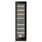 CELLA W75D-BLACK 71 bottle freestanding wine fridge – Black glass