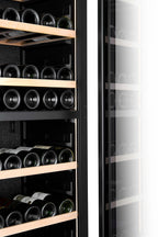CELLA W75D-BLACK 71 bottle freestanding wine fridge – Black glass