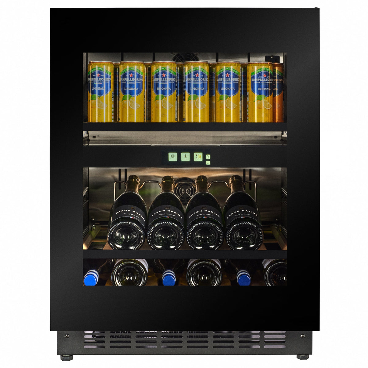 CELLA WBV36B-TO undercounter beverage centre – Black glass