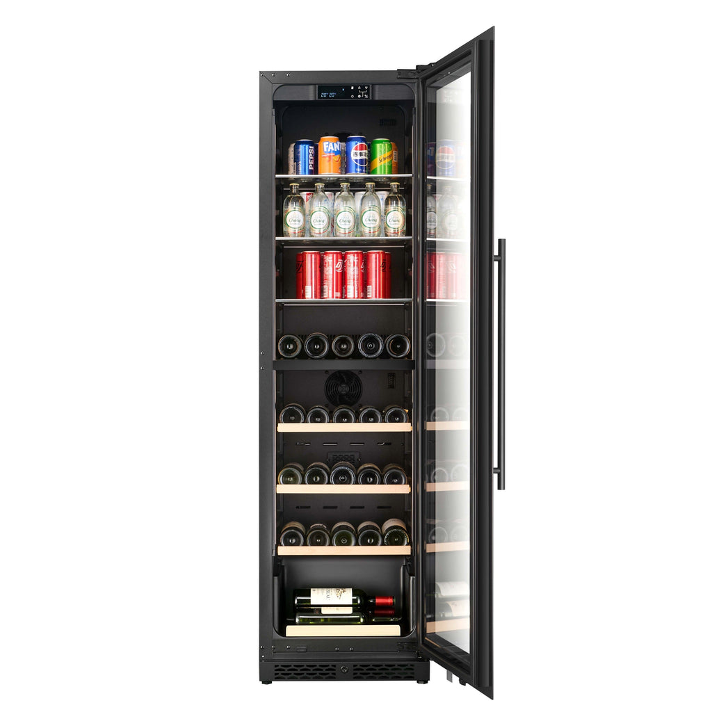 CELLA WBV75D-BLACK freestanding beverage centre – Black glass