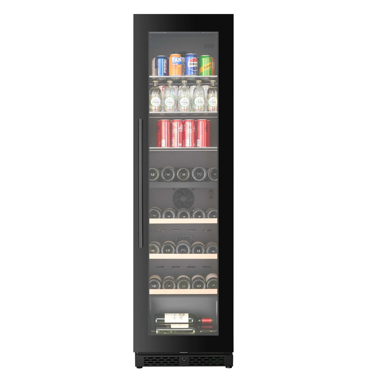 CELLA WBV75D-BLACK freestanding beverage centre – Black glass