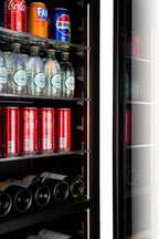 CELLA WBV75D-BLACK freestanding beverage centre – Black glass