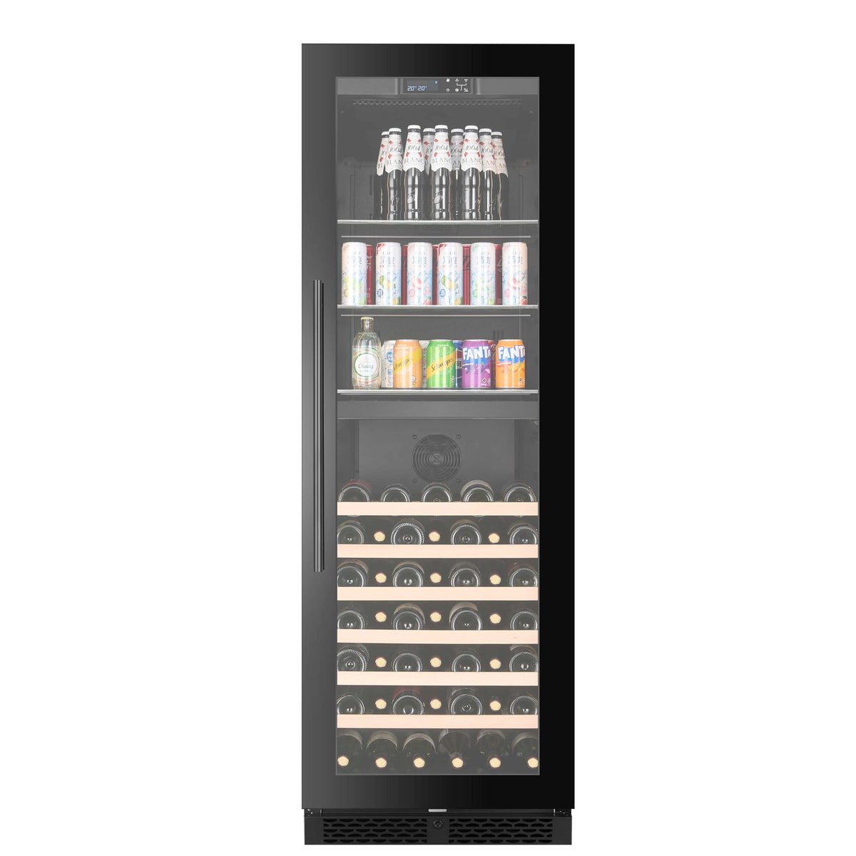 CELLA WBV93D-BLACK freestanding beverage centre – Black glass