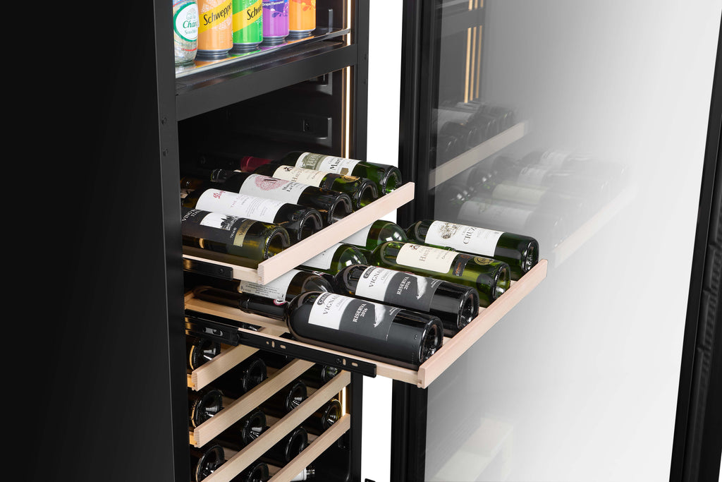 CELLA WBV93D-BLACK freestanding beverage centre – Black glass