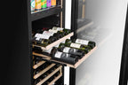 CELLA WBV93D-BLACK freestanding beverage centre – Black glass