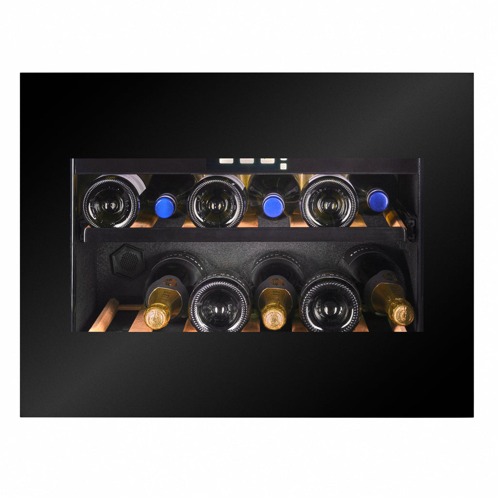 CELLA WI-17B-TO 17 bottle integrated wine fridge – Black glass