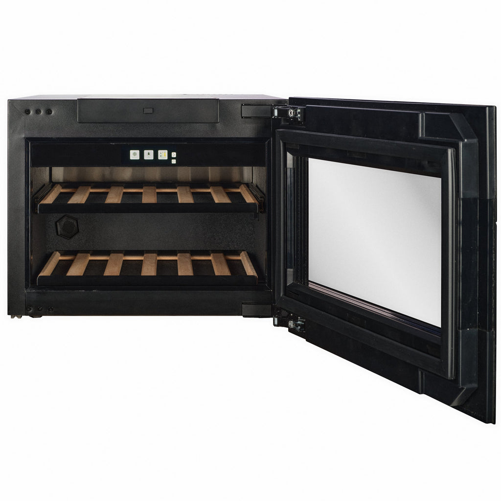 CELLA WI-17B-TO 17 bottle integrated wine fridge – Black glass