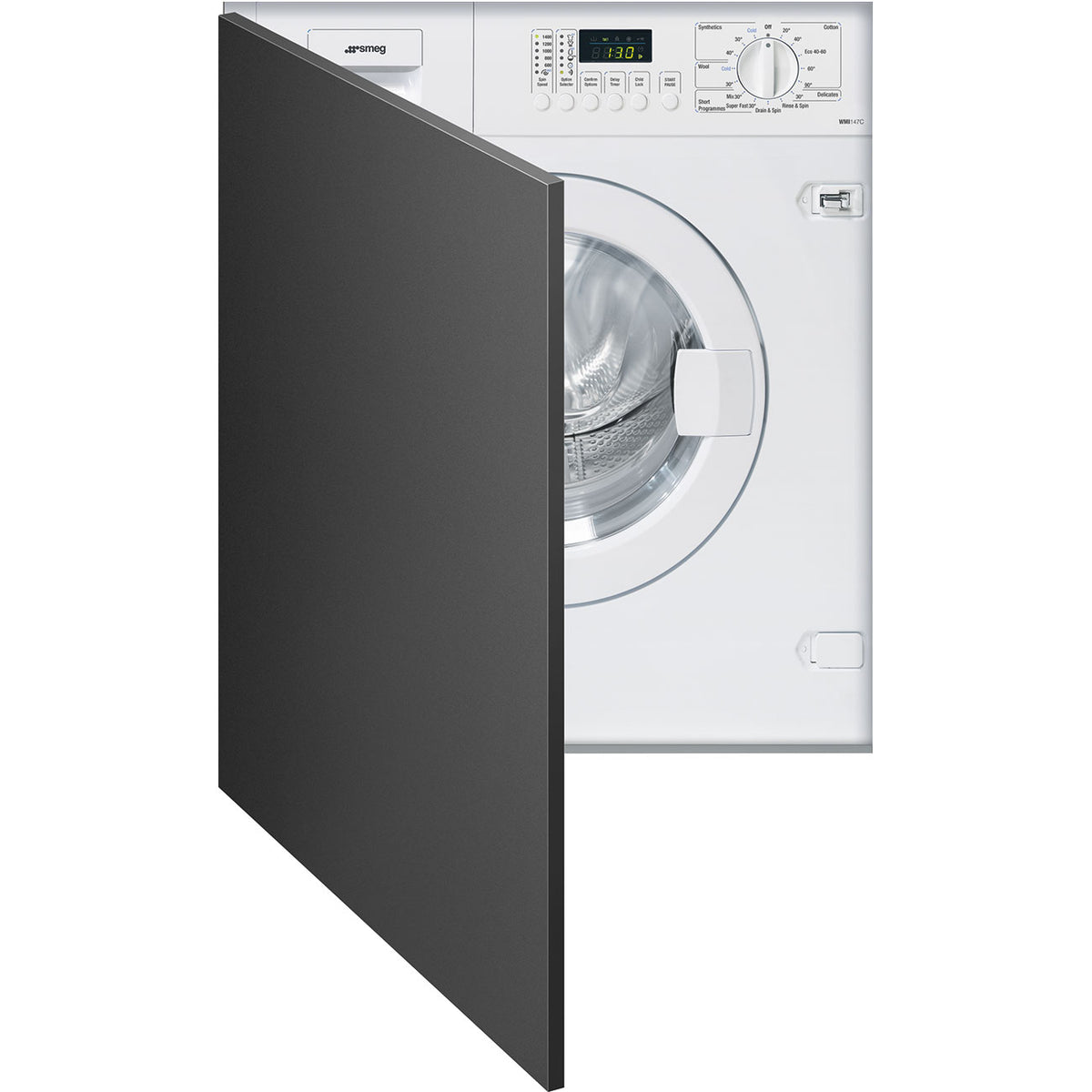 60 cm 7 kg Fully integrated washing machine, White