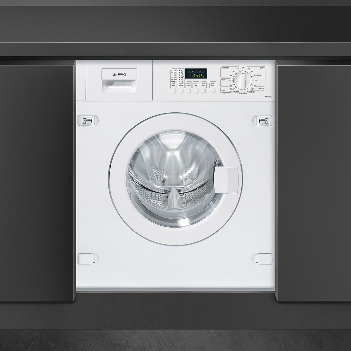60 cm 7 kg Fully integrated washing machine, White
