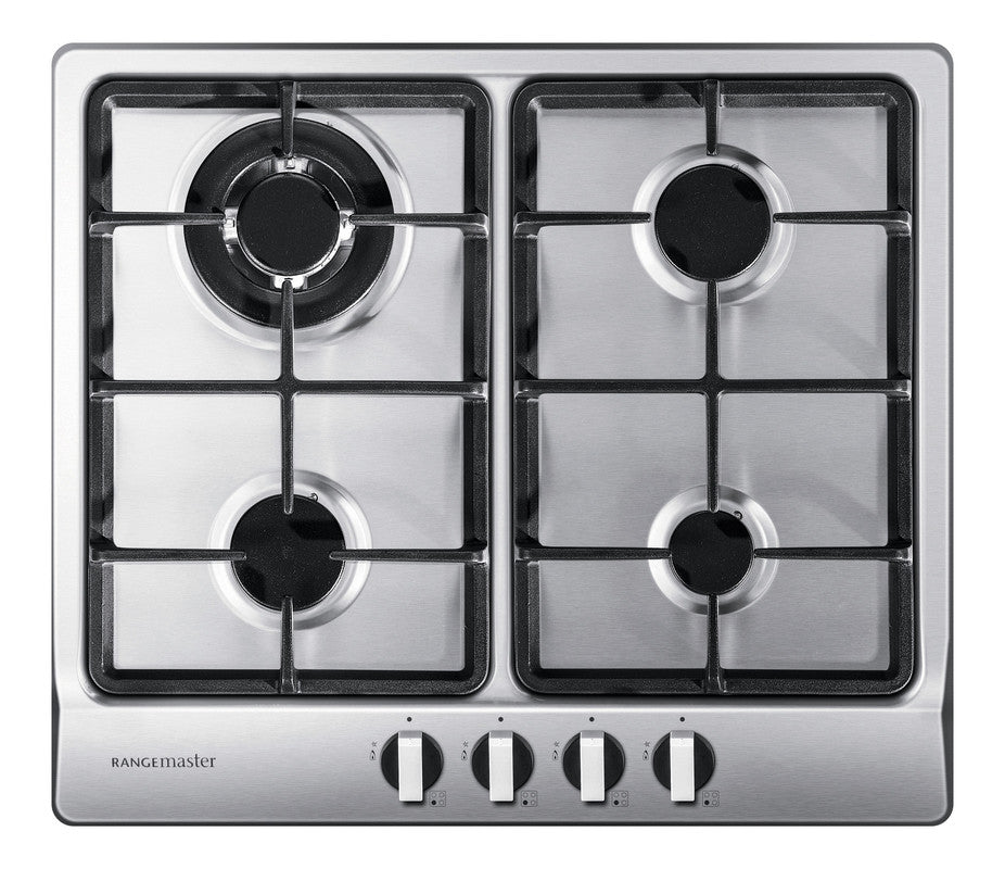 Rangemaster 60cm 4 Burner Gas Hotplate Hob front view