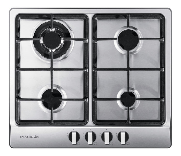 Rangemaster 60cm 4 Burner Gas Hotplate Hob front view