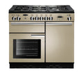 Rangemaster Professional+ 100cm Dual Fuel Cream with Chrome trim Range Cooker front view