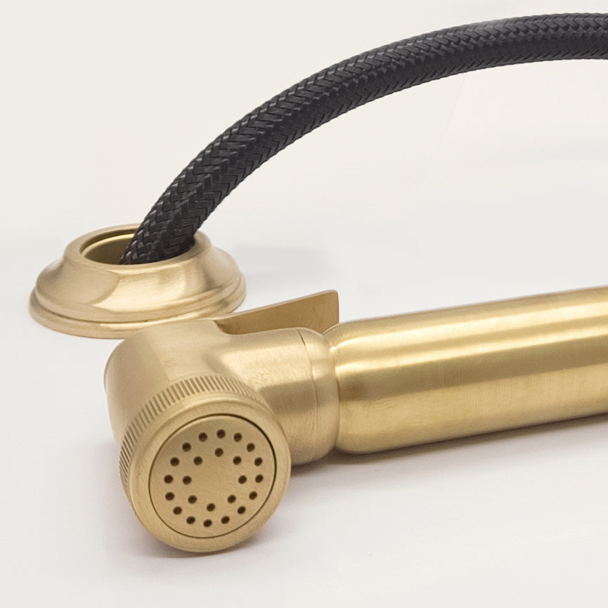 Bidbury & Co Charlbury Pull-Out Spray — Old English Brass