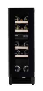 Dunavox Flow DAUF-16.64DBH 17 bottle undercounter wine fridge – Black glass