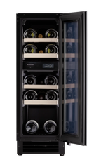 Dunavox Flow DAUF-16.64DBH 17 bottle undercounter wine fridge – Black glass
