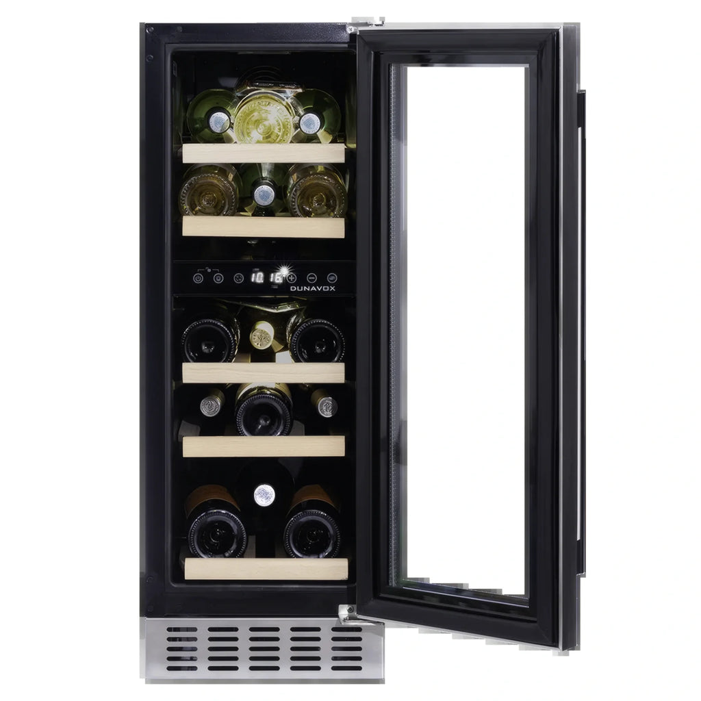 Dunavox Flow DAUF-17.58DB 17 bottle undercounter wine fridge – Black