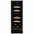 Dunavox Flow DAUF-17.58DBH 17 bottle undercounter wine fridge – Black glass
