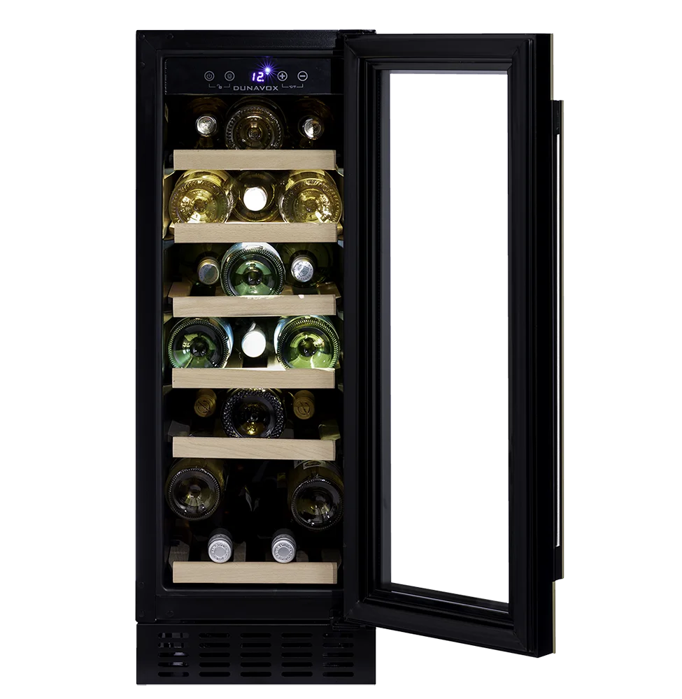 Dunavox Flow DAUF-19.58B 19 bottle undercounter wine fridge – Black