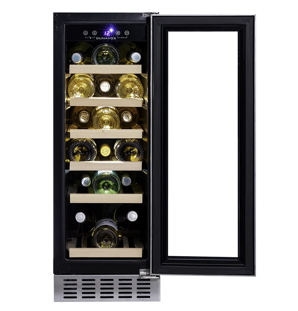 Dunavox Flow DAUF-19.58SS 19 bottle undercounter wine fridge – Stainless steel