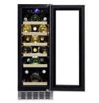 Dunavox Flow DAUF-19.58SS 19 bottle undercounter wine fridge – Stainless steel