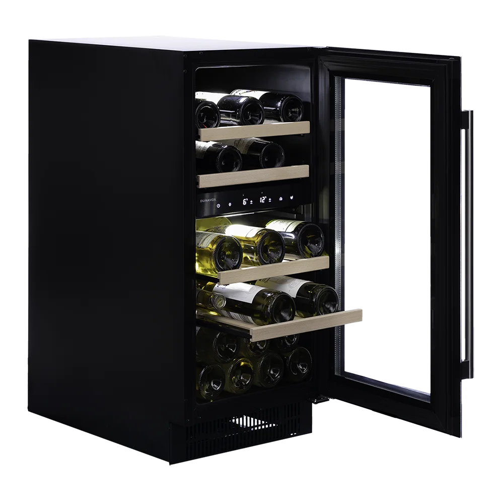Dunavox Flow DAUF-32.78DB 32 bottle undercounter wine fridge – Black