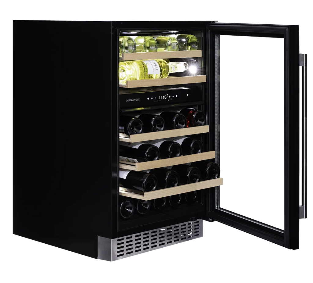 Dunavox Flow DAUF-38.100DB 38 bottle undercounter wine fridge – Black