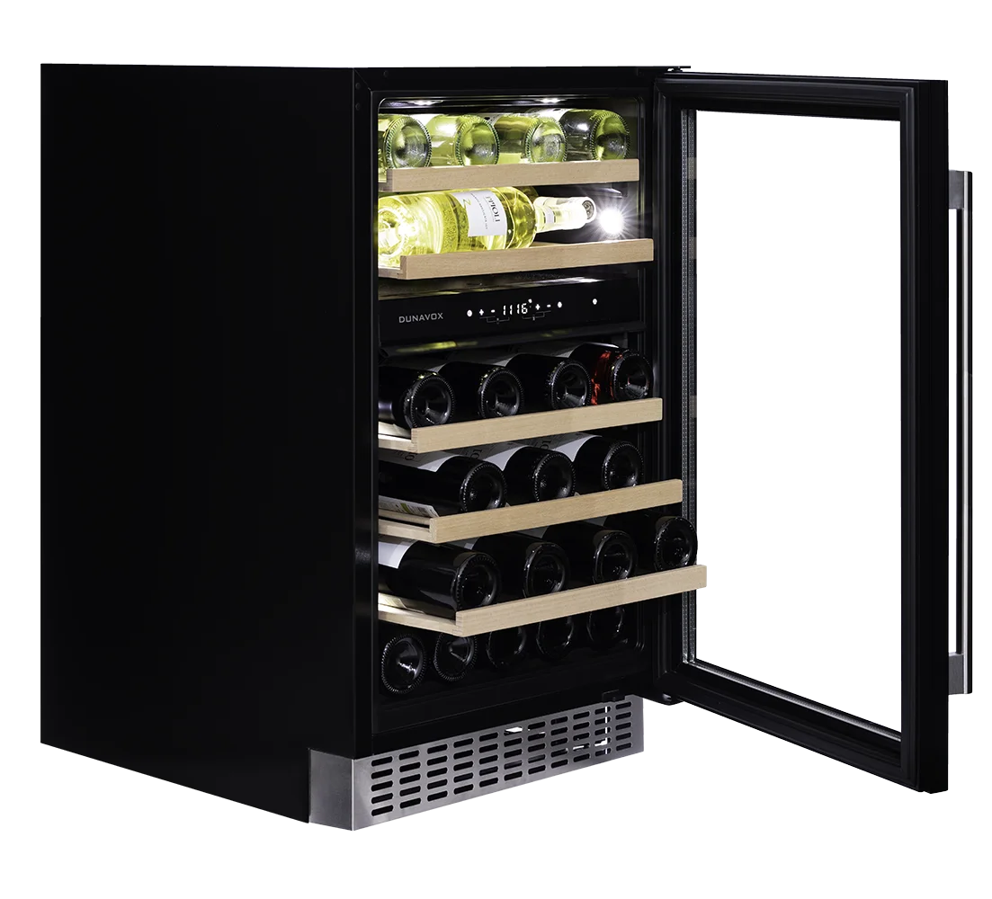 Dunavox Flow DAUF-38.100DB 38 bottle undercounter wine fridge – Black