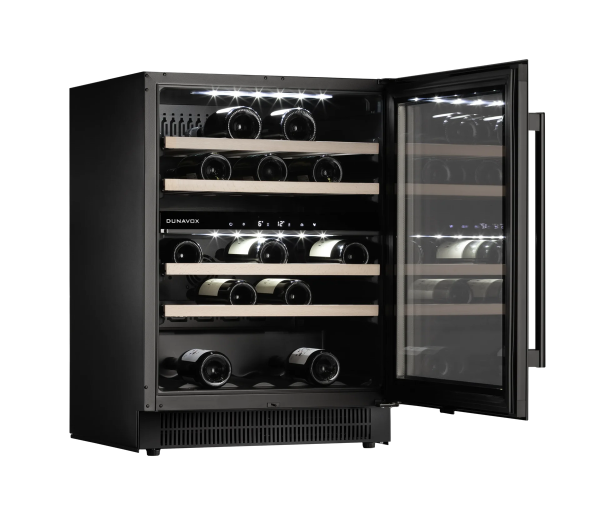 Dunavox Flow DAUF-39.121DB 39 bottle undercounter wine fridge – Black