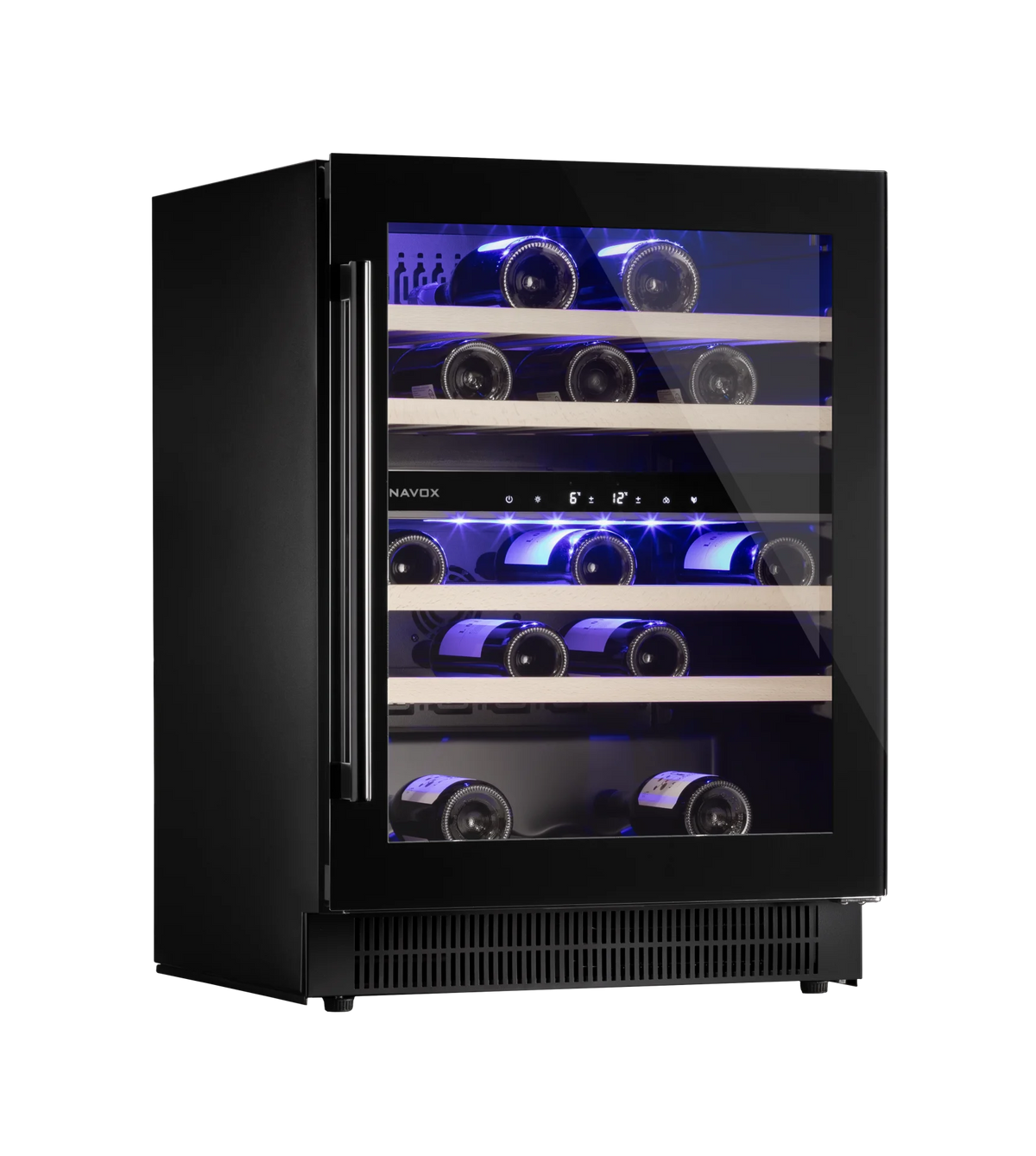 Dunavox Flow DAUF-39.121DB 39 bottle undercounter wine fridge – Black