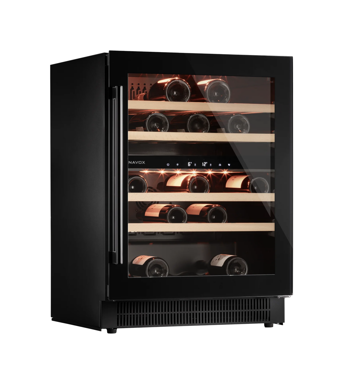 Dunavox Flow DAUF-39.121DB 39 bottle undercounter wine fridge – Black