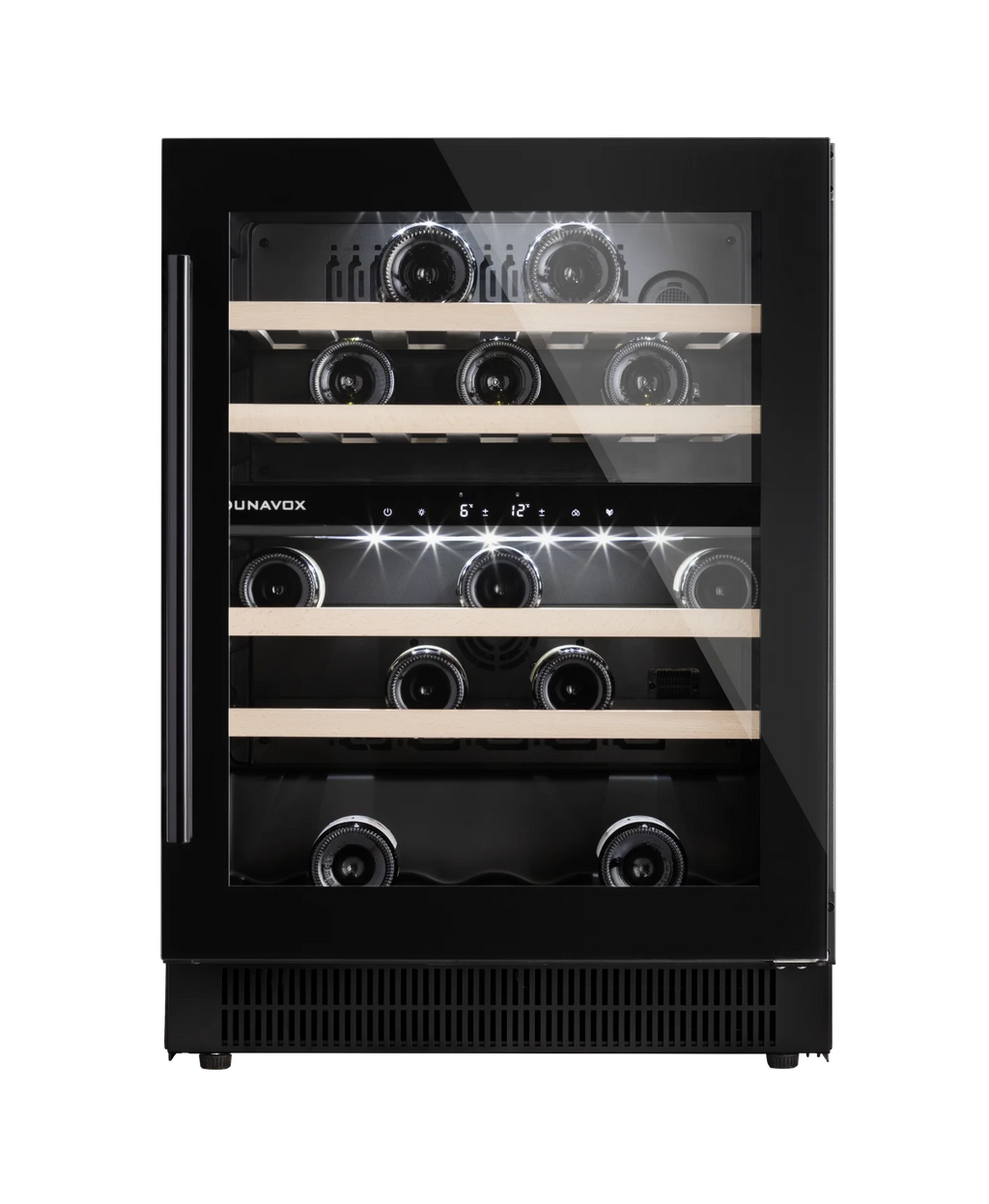 Dunavox Flow DAUF-39.121DB 39 bottle undercounter wine fridge – Black